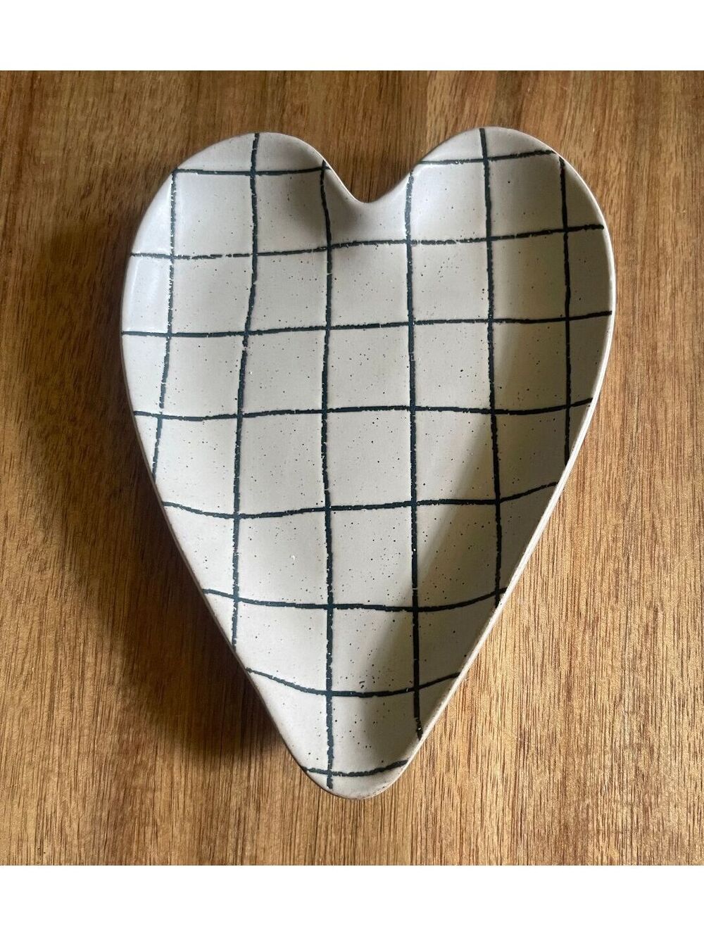 DEMDACO White Blue Plaid Heart Spoon Rest